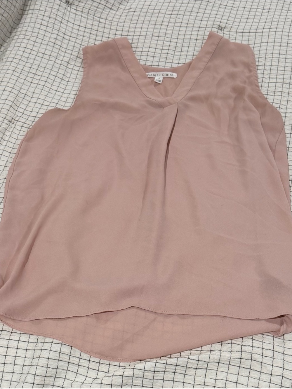 Violet & Claire Dusty Rose V-Neck Sleeveless Camisole